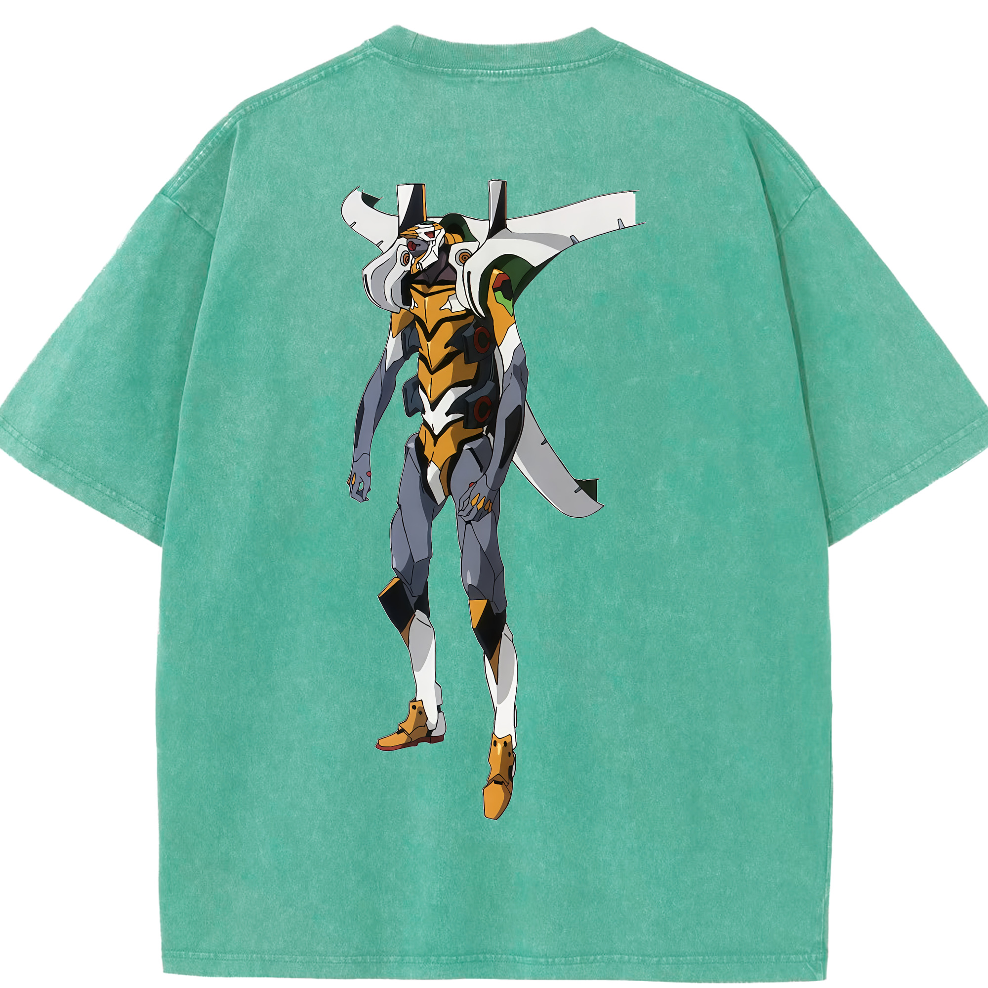（画像用） EVA 新世紀エヴァンゲリオン 綿100% ヴィンテージ風 半袖Tシャツ（背面プリント）